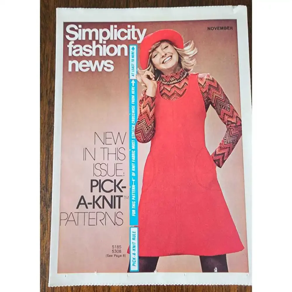 Vintage Simplicity Fashion News Mini Catalogs Early 1970's Lot of 4